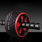 1db Otthoni Fitnesz Hasizom Gyakorló Kerék - Hordozható Mag Erősítő Piros & Fekete Fogantyúkkal, Tartós PP Anyag Has- és Mellizom Edzéshez, Felsőtest Edzéshez Fekete