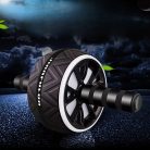 1db Otthoni Fitnesz Hasizom Gyakorló Kerék - Hordozható Mag Erősítő Piros & Fekete Fogantyúkkal, Tartós PP Anyag Has- és Mellizom Edzéshez, Felsőtest Edzéshez Fekete