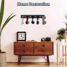 1db modern rusztikus, fából készült napszemüveg-rendező – falra szerelhető szemüvegkijelző és tárolóállvány akár 9 szemüveghez – tökéletes lakberendezés Sötét szürke