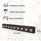 1db modern rusztikus, fából készült napszemüveg-rendező – falra szerelhető szemüvegkijelző és tárolóállvány akár 9 szemüveghez – tökéletes lakberendezés fehér