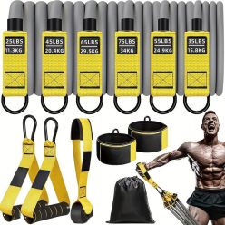   Ellenálló Szalagok, Nehéz Edzőszalagok Fogantyúkkal Sárga