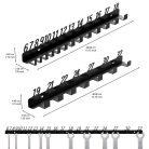 Tartós fém falra szerelhető csavarkészítő 20 furat, 6-32-eshez