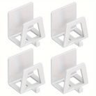 4db Modern Easy Install Öntapadó Fém Trapézúmosó Tároló Állvány fehér - 4 db