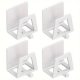 4db Modern Easy Install Öntapadó Fém Trapézúmosó Tároló Állvány fehér - 4 db