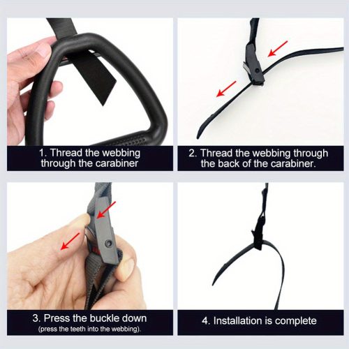 Felnőtt fitnesz tornagyűrű készlet - 2M állítható, csúszásmentes PP húzódzkodó gyakorlati fogantyúk otthoni edzőtermi erőnléti edzéshez - Töltés nélküli, elem nem szükséges