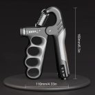 5-100kg Markolat Erősítő Mechanikus Számlálóval, Beállítható Ellenállású Csuklótágító Edző Kézi Fogantyú szürke - 5-100 kg