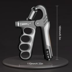   5-100kg Markolat Erősítő Mechanikus Számlálóval, Beállítható Ellenállású Csuklótágító Edző Kézi Fogantyú szürke - 5-100 kg