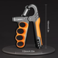   5-100kg Markolat Erősítő Mechanikus Számlálóval, Beállítható Ellenállású Csuklótágító Edző Kézi Fogantyú narancs - 5-100 kg