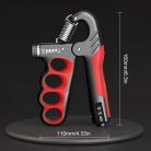 5-100kg Markolat Erősítő Mechanikus Számlálóval, Beállítható Ellenállású Csuklótágító Edző Kézi Fogantyú Piros - 5-100 kg