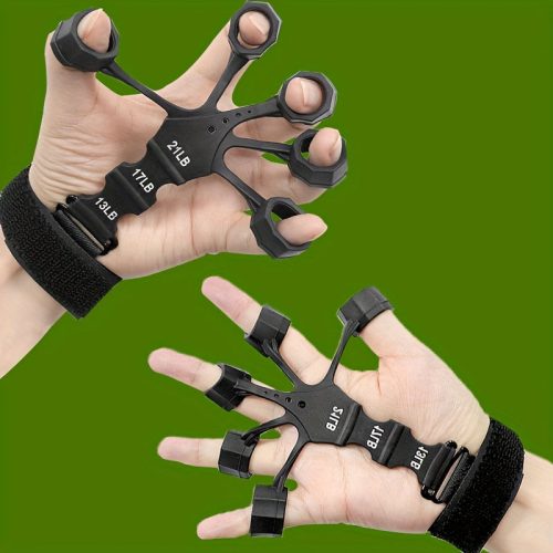 Beállítható Csúszásmentes Ujjtréner, Fogóerő Fejlesztő Kézgyakorló, Hordozható 5-Ujjas Kivágott Tervezésű Ujjnyújtó Kosárlabda Edzéshez