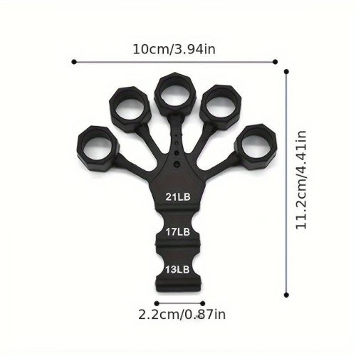 Beállítható Csúszásmentes Ujjtréner, Fogóerő Fejlesztő Kézgyakorló, Hordozható 5-Ujjas Kivágott Tervezésű Ujjnyújtó Kosárlabda Edzéshez