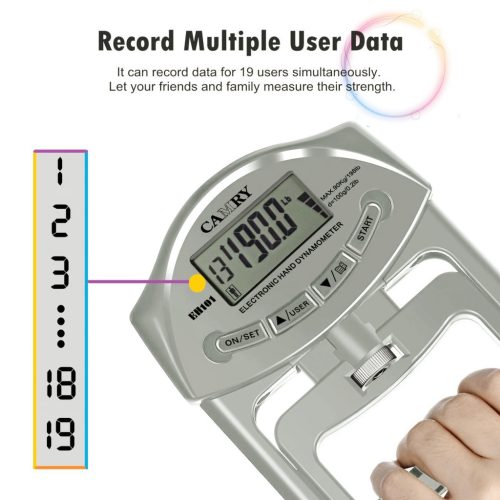 Camry Markolat Erőmérő 198lb/90kg, Digitális Kéz Dinamométer a Kézfogás Erősítéséhez Edző Teszt