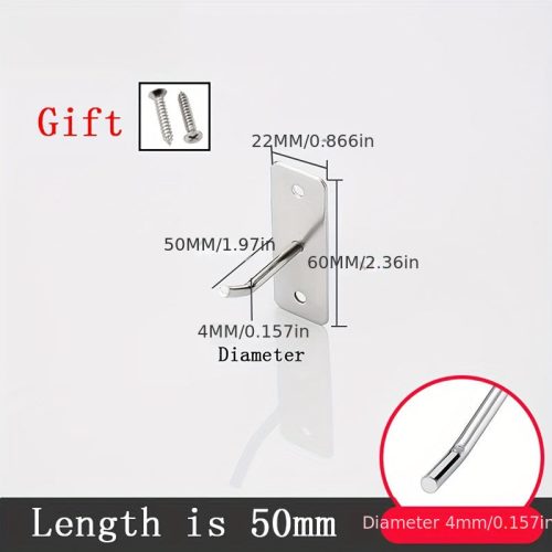 Falikampó Szög Falikijelző Ékszerkampó Mobiltelefon Kiegészítők Egyvonalas Kampó Acél Hardver Eszköz Kalapács Fogó Falra Szerelés 4x45 Mm - 10