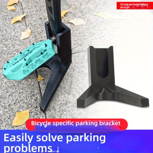 1 db állítható magasságú hordozható összecsukható kerékpárállvány Fekete