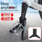 1 db állítható magasságú hordozható összecsukható kerékpárállvány Fekete