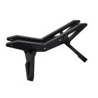 Állítható kerékpár parkoló állvány - Tartós műanyag, padlóra szerelhető kiállító állvány országúti és hegyi kerékpárokhoz biztonságos lábtámasz segítségével Fekete