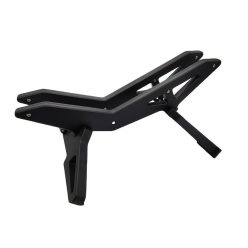   Állítható kerékpár parkoló állvány - Tartós műanyag, padlóra szerelhető kiállító állvány országúti és hegyi kerékpárokhoz biztonságos lábtámasz segítségével Fekete