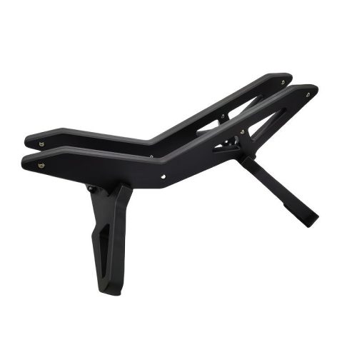 Állítható kerékpár parkoló állvány - Tartós műanyag, padlóra szerelhető kiállító állvány országúti és hegyi kerékpárokhoz biztonságos lábtámasz segítségével Fekete