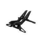 Állítható kerékpár parkoló állvány - Tartós műanyag, padlóra szerelhető kiállító állvány országúti és hegyi kerékpárokhoz biztonságos lábtámasz segítségével Fekete