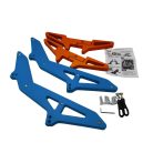 Állítható kerékpár parkoló állvány - Tartós műanyag, padlóra szerelhető kiállító állvány országúti és hegyi kerékpárokhoz biztonságos lábtámasz segítségével Fekete