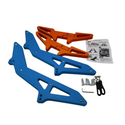 Állítható kerékpár parkoló állvány - Tartós műanyag, padlóra szerelhető kiállító állvány országúti és hegyi kerékpárokhoz biztonságos lábtámasz segítségével Fekete