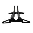 Állítható kerékpár parkoló állvány - Tartós műanyag, padlóra szerelhető kiállító állvány országúti és hegyi kerékpárokhoz biztonságos lábtámasz segítségével Fekete