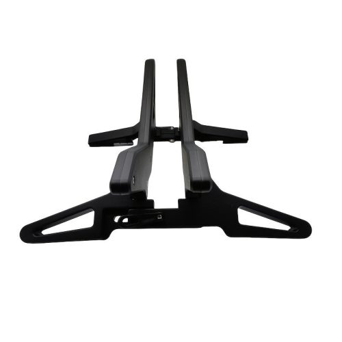 Állítható kerékpár parkoló állvány - Tartós műanyag, padlóra szerelhető kiállító állvány országúti és hegyi kerékpárokhoz biztonságos lábtámasz segítségével Fekete