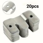 20 db E-alakú rozsdamentes acél láthatatlan kampó, rozsdálló, ipari stílus, falra szerelhető, otthoni irodába, függő képkeret, ágy, használati kampók