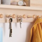 20 db rusztikus fa cövek, falra szerelhető tüske alakú Shaker fogasok, könnyen felszerelhető faakasztó cövekek ékszerekhez, kabáttartóhoz, lakberendezéshez