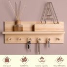 20 db rusztikus fa cövek, falra szerelhető tüske alakú Shaker fogasok, könnyen felszerelhető faakasztó cövekek ékszerekhez, kabáttartóhoz, lakberendezéshez