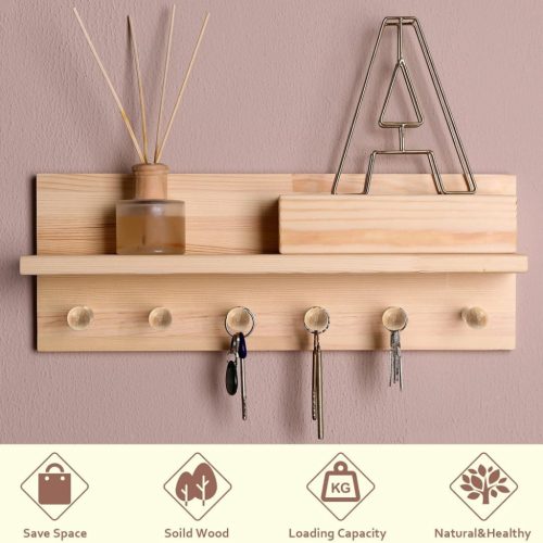 20 db rusztikus fa cövek, falra szerelhető tüske alakú Shaker fogasok, könnyen felszerelhető faakasztó cövekek ékszerekhez, kabáttartóhoz, lakberendezéshez