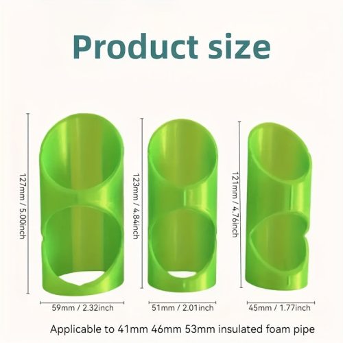 3 darabos habcsővágó készlet - Sokoldalú szigetelőeszközök lakossági, ipari és kereskedelmi használatra, 41mm, 46mm, 53mm-es csövekhez illeszkedik Zöld