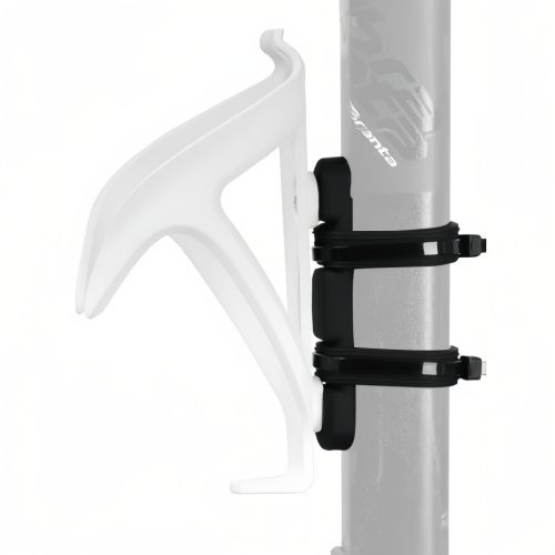 1 db Fúrásmentes Kerékpár Vizespalack Tartó Adapter - Rozsdamentes Acél, Univerzális Kiegészítő Hegyi és Országúti Kerékpárokhoz, Biztos Rögzítés Hidratációs Rendszerhez Fekete