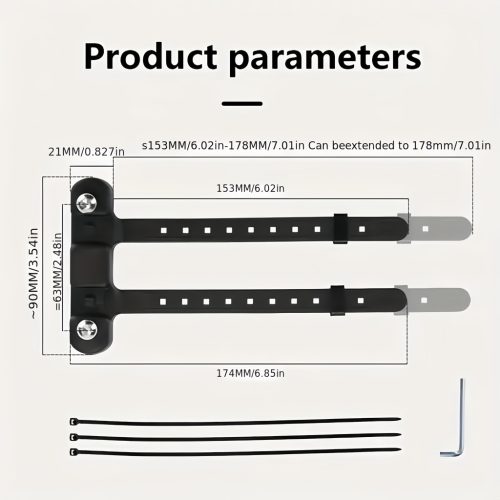 1 db Fúrásmentes Kerékpár Vizespalack Tartó Adapter - Rozsdamentes Acél, Univerzális Kiegészítő Hegyi és Országúti Kerékpárokhoz, Biztos Rögzítés Hidratációs Rendszerhez Fekete