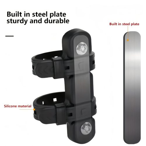 1 db Fúrásmentes Kerékpár Vizespalack Tartó Adapter - Rozsdamentes Acél, Univerzális Kiegészítő Hegyi és Országúti Kerékpárokhoz, Biztos Rögzítés Hidratációs Rendszerhez Kék