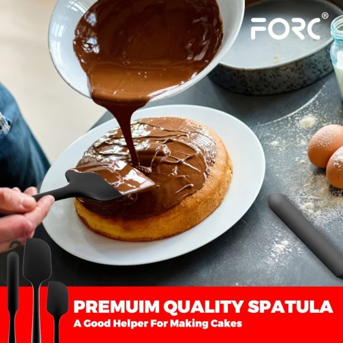 4 db-os szilikon spatulaszett, hőálló 600°F-ig, tartós gumi konyhai eszközök tapadásmentes edényekhez, varrat nélküli kialakítás, piros, 4 méret Szilikon kaparó piros 4 darabos készlet