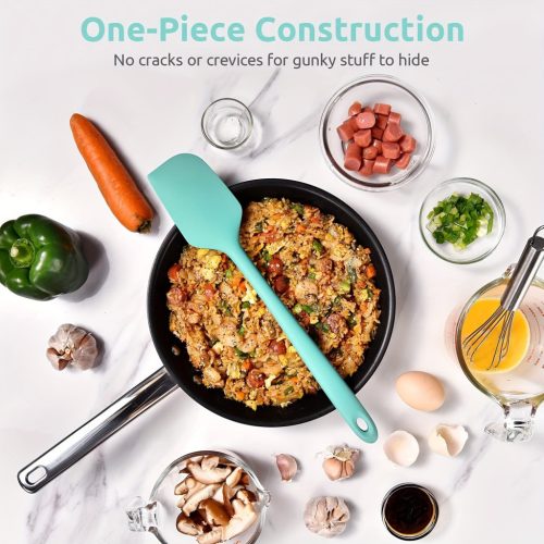 4 db-os szilikon spatulaszett, hőálló 600°F-ig, tartós gumi konyhai eszközök tapadásmentes edényekhez, varrat nélküli kialakítás, piros, 4 méret Szilikon Spatula Fekete 4 darabos készlet