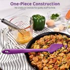 4 db-os szilikon spatulaszett, hőálló 600°F-ig, tartós gumi konyhai eszközök tapadásmentes edényekhez, varrat nélküli kialakítás, piros, 4 méret Szilikon Spatula Fekete 4 darabos készlet