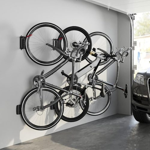 1 készlet forgatható állítható kerékpár falikampó, függőleges garázsba szerelhető biciklitartó, helytakarékos megoldás, 29.94KG teherbírású
