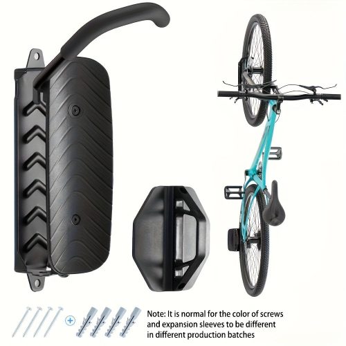 1 készlet forgatható állítható kerékpár falikampó, függőleges garázsba szerelhető biciklitartó, helytakarékos megoldás, 29.94KG teherbírású