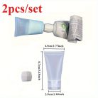 2/6db Műanyag Fogkrémcső És Arcmosó Adapter, Fogkrém Utazási Csomagolás, Kényelmes Fogkrém És Arcmosó Kiegészítő Otthoni Kiegészítők Utazási Kifolyó Kiegészítők 6 db/szett fehér
