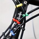 10db Kerékpár Kábelcsipeszek - Tartós ABS, Többszínű, Hegyi és Országúti Kerékpárokhoz - Váltó- és Fékvonalak Rendezése 10db Fekete