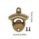 1 db Vintage "Nyisd ki itt" öntöttvas falra szerelhető palacknyitó Egy Fekete