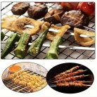 20/50db rozsdamentes acél grillező tűk, tartós, újrafelhasználható, könnyen tisztítható, alkalmas kültéri és beltéri grillezéshez Lapos bot-30cm - 20 db