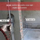Villanyszerelő kábelhúzó szerszám, acél, nem fonott, tartós fém csatlakozók, rugalmas anyag a kábelek egyszerű behelyezéséhez és kihúzásához 10 M/32,8 Láb