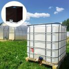 Fekete UV-álló huzat IBC 1000L víztartályhoz – Oxford anyag, kültéri védelem eső és nap ellen