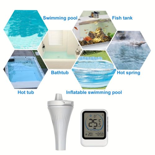 Digitális Lebegő Medence Hőmérő – Vezeték Nélküli, Elemet Nem Igényel