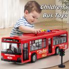 30 cm-es Dupla Ajtós Játékbusz Fénnyel és Hanggal