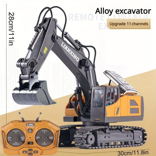 Távirányítós Markológép Játék – 2,4 GHz-es 11 Funkciós, Fém karral