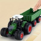 Élethű 42cm-es Farm Traktor Játékkészlet Pótkocsival